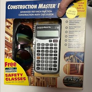 Construction Master Pro Calculator with Safety Glasses 2006